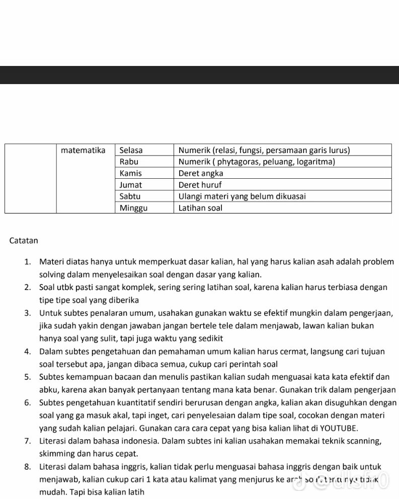 aeumtumnbrie's tweet photo. haii! aku gatau ini membantu apa ngga, aku dapat dari tiktok (aku lupa siapa, soalnya lewat fyp maaf ngga izin ya kak buat share di X😔🙏🏻) menurut aku ini bisa membantu deh buat angkt 2025 yang bingung "ih belajar darimana ya utbk" berserta jadwal nya juga ya! hope can help u:c https://t.co/phy0P07snT
