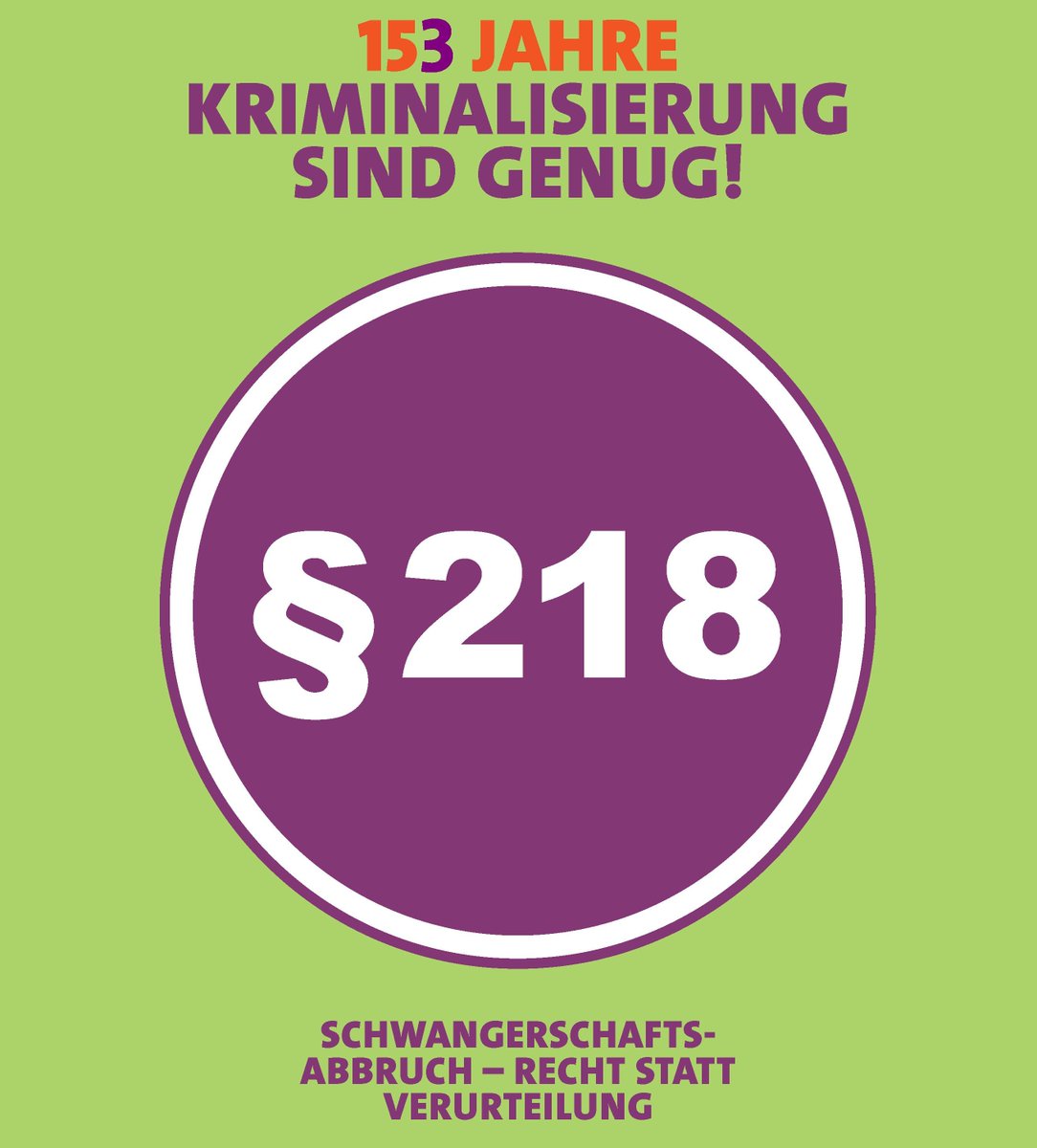 Kein Weiter-so beim §218. Deutschland braucht endlich ein gutes Gesetz zum #Schwangerschaftsabbruch.  Welche Partei kann sich den Schaden an ihrer gleichstellungs- &amp; gesundheitspolitischen Glaubwürdigkeit leisten, das Thema auszusitzen, zu sagen, §218 könne einfach fortbestehen?
