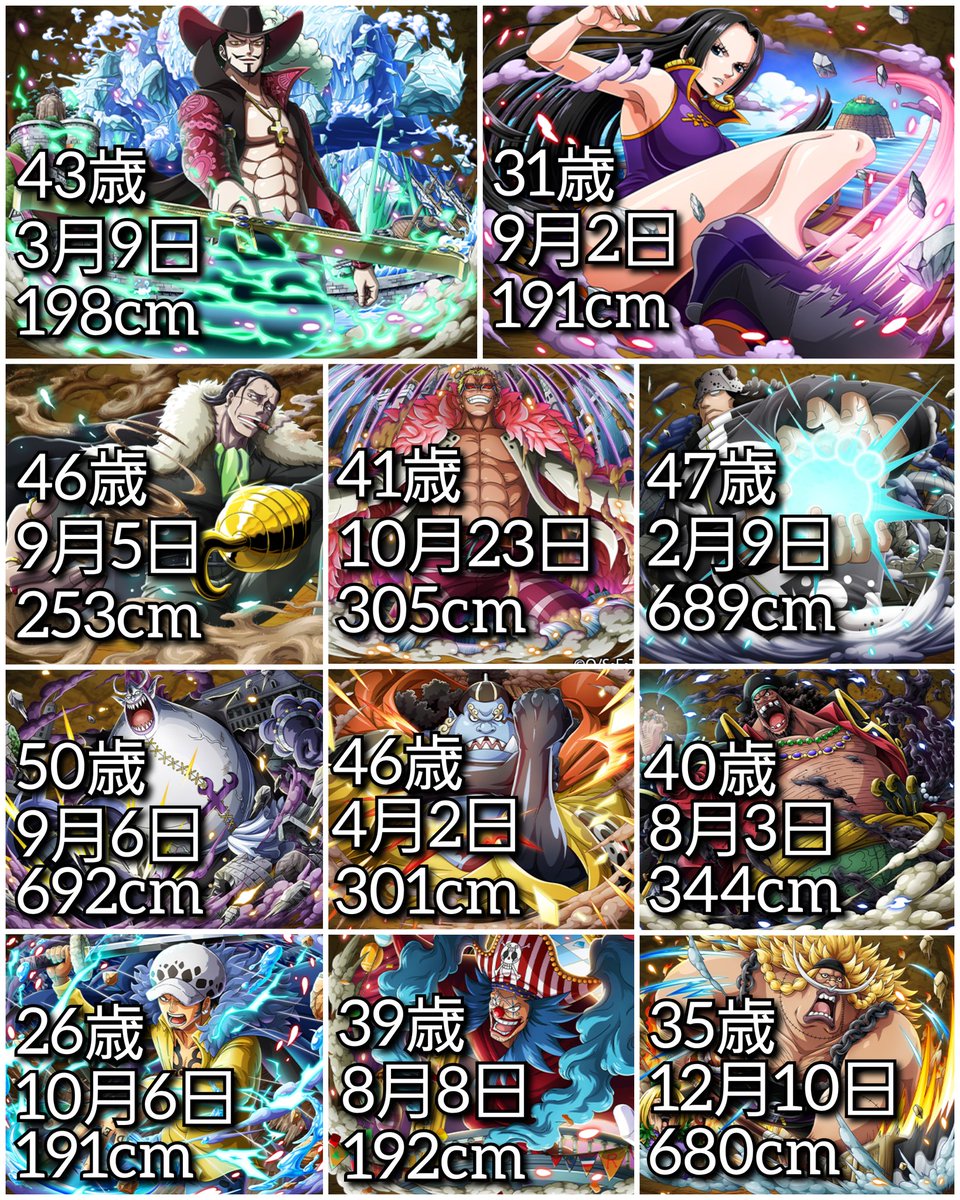 ワンピース　引退 ワンピース 元王下七武海～プロフィール～ #ONEPIECE