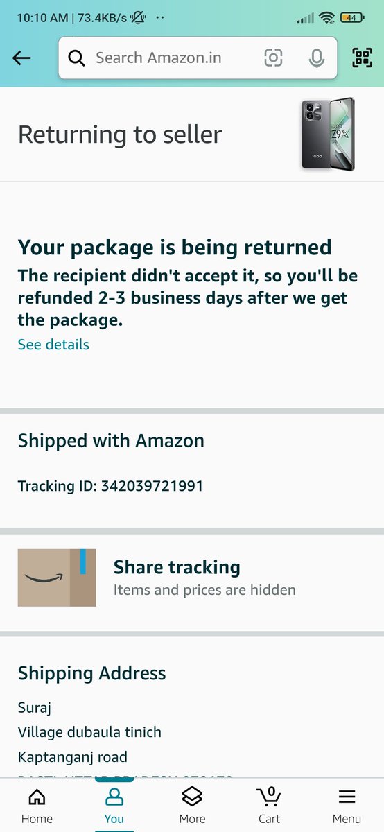 life__aint_fair's tweet photo. Hey @amazon @amazonIN thank you for your superb service that you provide..👏🏻 
All thanks to your service that I didn't got my order delivered in 7days.. https://t.co/gnGh5GWZMk