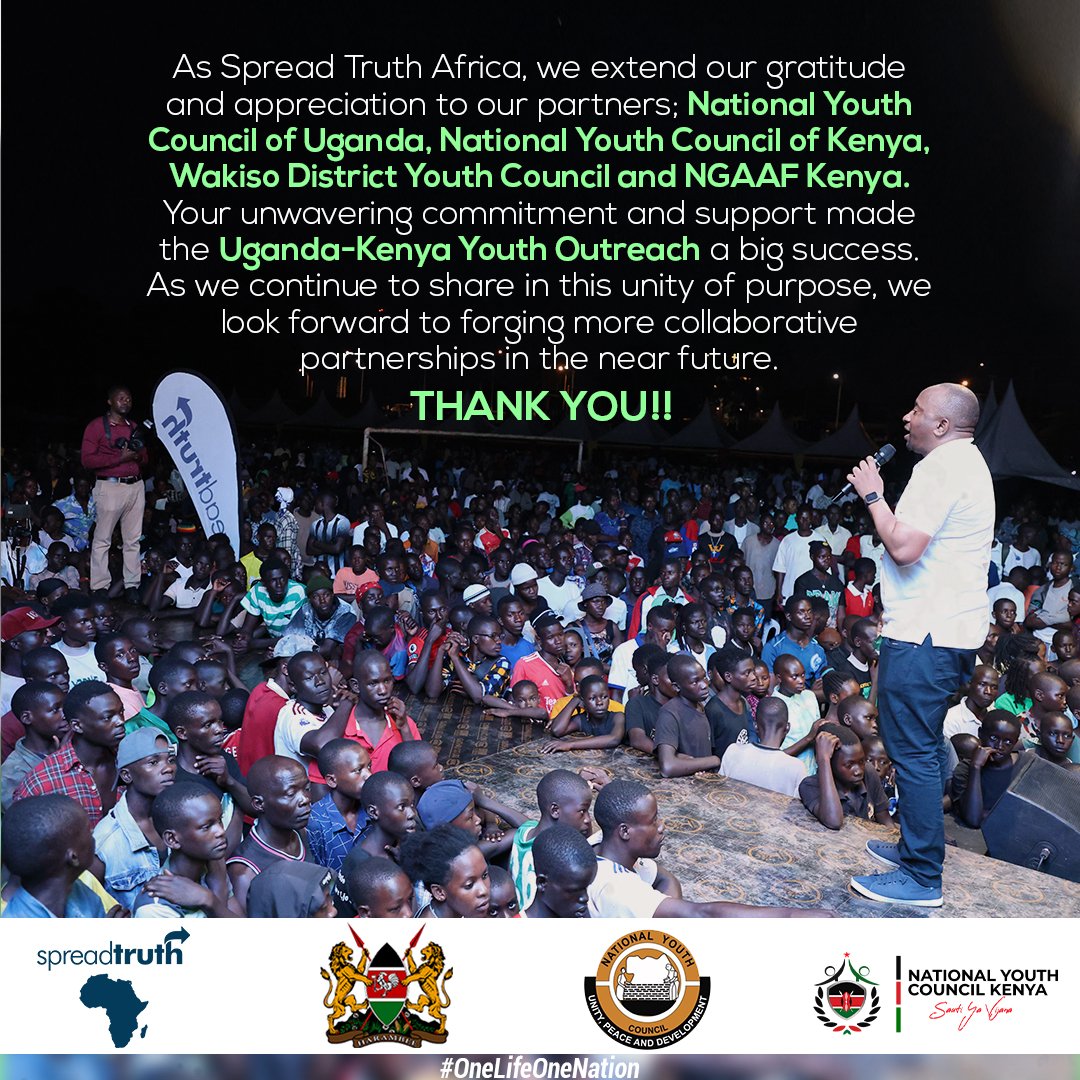 Extending our heartfelt gratitude and appreciation to our invaluable partners; <a href="/NYCofUganda/">National Youth Council Uganda</a>, <a href="/NYC_YouthVoice/">National Youth Council Kenya</a>, <a href="/WakisoYouth/">WAKISO DISTRICT YOUTH COUNCIL</a> &amp; <a href="/NGAAF_KE/">National Government Affirmative Action Fund</a> for making the recently concluded Uganda-Kenya #Youth Outreach successful, impactful &amp; memorable.
#OneLifeOneNation

@HamisiKirenga 
<a href="/Jacobeyeru/">Jacob Eyeru</a>