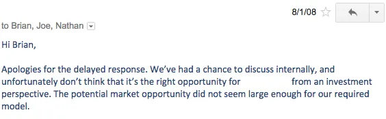 KarthikS2206's tweet photo. VCs rejecting Airbnb in 2008. Airbnb is ~$100B now.

Of course, VCs are always right. https://t.co/eSmNwUIFuW