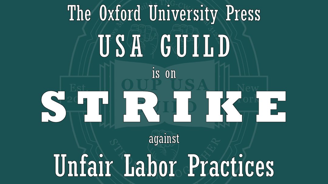 oupusaguild's tweet photo. Today, June 18, we are on strike! #OUPIsUnionStrong #FairContractNow #OUPstrike #unionstrong #solidarityseason https://t.co/TIEMpv29ku