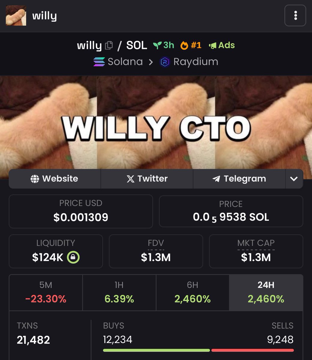Wow $willy was a buy 
Damn! Insane