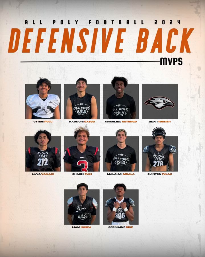 Huge shoutout to Alema Te’o and  <a href="/All_Poly_Sports/">All Poly Sports</a> for a fun and amazing football camp experience. Appreciate all the coaches for this award. Back on my grind. 

 #25thAnniversary #AllPolyFootball #WestJordanFootball #DubCity #MVPSafety <a href="/DjTialavea_86/">Coach D.J. Tialavea</a> <a href="/CoachAtuaia/">Mark Atuaia</a> <a href="/Utah_Football/">Utah Football</a>