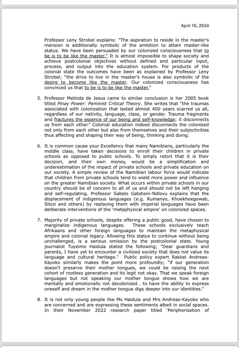 Shipululo's tweet image. Dear Namibians 🇳🇦
As Namibians, in particular those that think are “successful” (the middleclass) we should be careful about bringing up what Rakkel called “rootless generation” 1/4