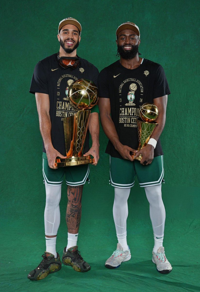 Jayson Tatum &amp; Jaylen Brown ☘️

NBA Champions 🏆