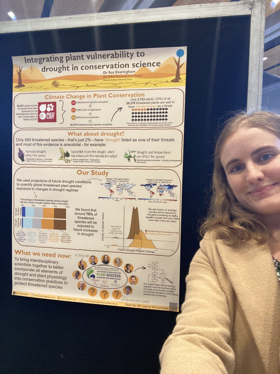 Suz Everingham (@suzeveringham) on Twitter photo First conference in Aus since 2019 and first week away from my toddler! Hey <a href="/CoEPlantSuccess/">ARC Centre of Excellence for Plant Success</a> peeps, I’m in the atrium presenting exciting drought research today that you could be involved in 🌿🌿🌿
Check it out online here: suzeveringham.wordpress.com/2024/05/22/pos… First conference in Aus since 2019 and first week away from my toddler! Hey <a href="/CoEPlantSuccess/">ARC Centre of Excellence for Plant Success</a> peeps, I’m in the atrium presenting exciting drought research today that you could be involved in 🌿🌿🌿
Check it out online here: suzeveringham.wordpress.com/2024/05/22/pos…