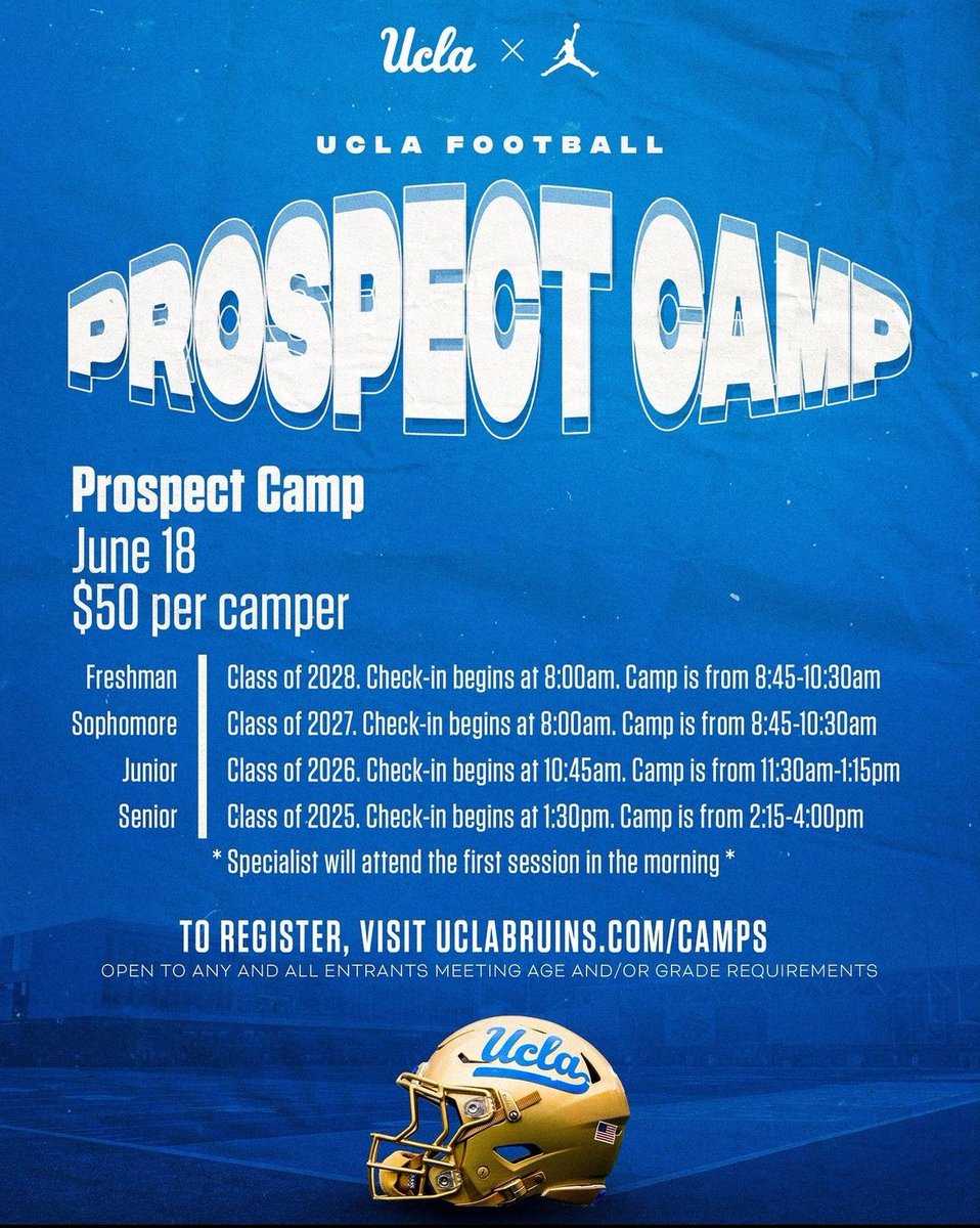Andrew Bjornson 3⭐26' 6'4 205 WR/TE (@andrewbjornson) on Twitter photo I will be at the <a href="/UCLAFootball/">UCLA Football</a> camp tomorrow on 6/18!
<a href="/CoachEFraz/">Erik Frazier</a> <a href="/EBieniemy/">Eric Bieniemy</a> <a href="/jerryneuheisel/">Jerry Neuheisel</a> <a href="/DeShaunFoster26/">DeShaun Foster</a> I will be at the <a href="/UCLAFootball/">UCLA Football</a> camp tomorrow on 6/18!
<a href="/CoachEFraz/">Erik Frazier</a> <a href="/EBieniemy/">Eric Bieniemy</a> <a href="/jerryneuheisel/">Jerry Neuheisel</a> <a href="/DeShaunFoster26/">DeShaun Foster</a>