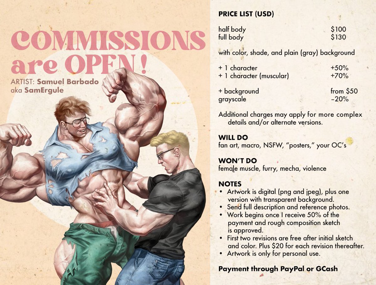 Good news! COMMISSIONS ARE OPEN! I'll open 3 slots from July to September. If interested, feel free to contact me.