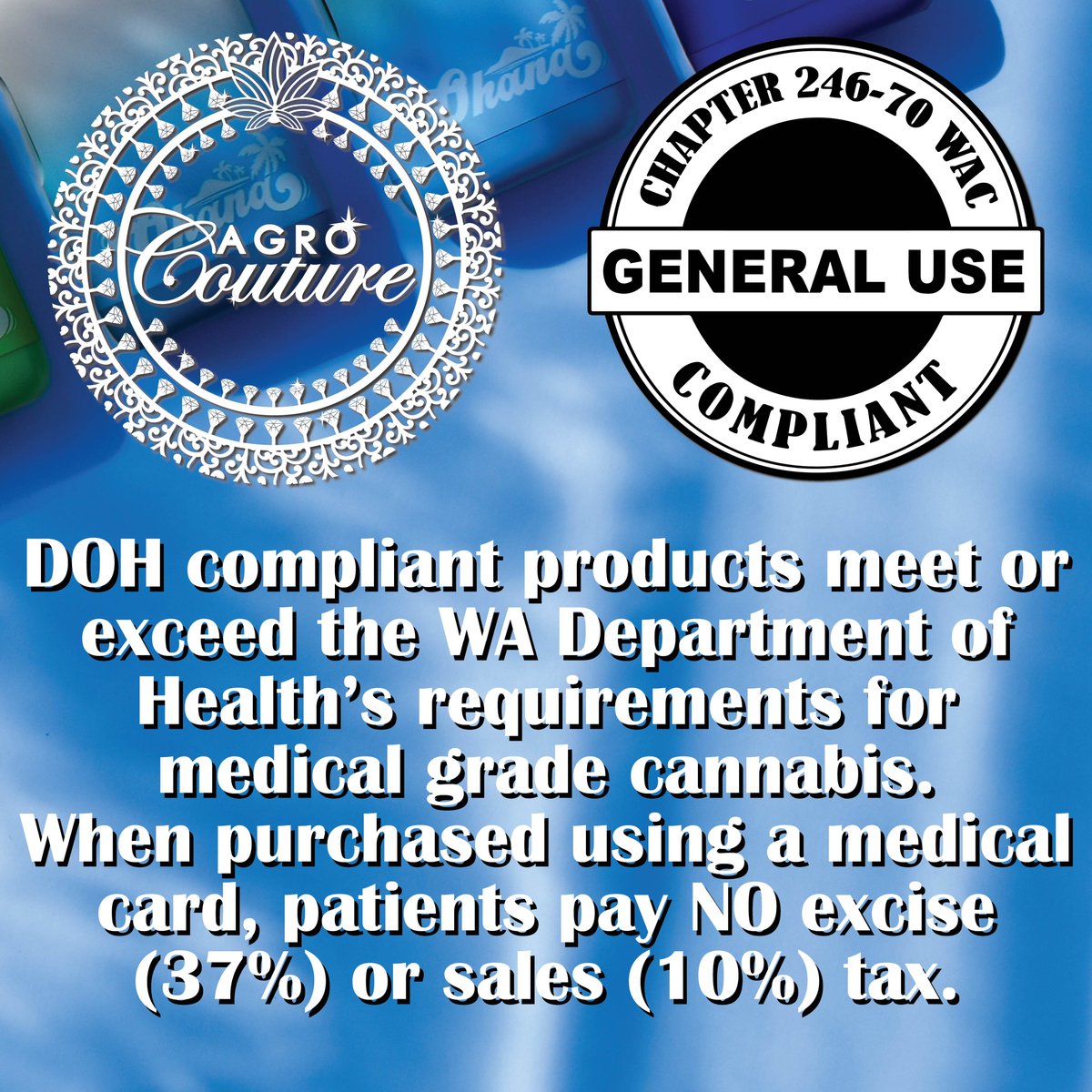 The time has come! Our premium Ohana disposable vapes are now DOH compliant. This means they go through a more rigorous testing process to be compliant for all medical grade 🌿 users. 🏝️🥥

❌ This post is for educational purposes ONLY ❌

#ohana #agrocouture #washington #tacoma