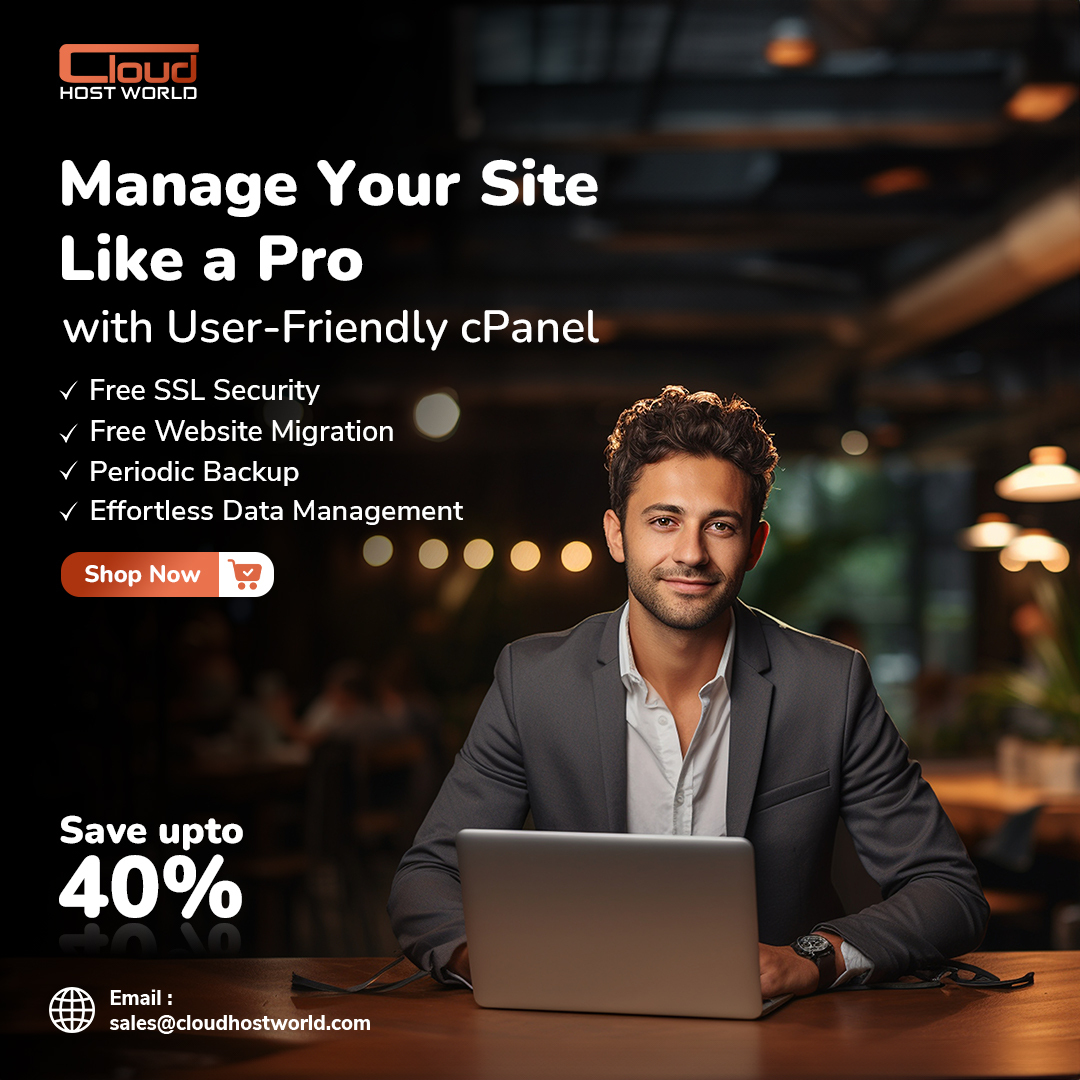 Take control of your website🌐effortlessly🔥with our user-friendly cPanel interface with free SSL,🔒free Website Migration,🔄and Regular Backups.

Click👉🏻t.ly/7cO8J to manage☁️your data with ease.🤩

#cPanel #cPanelHosting #ssl #CloudHostWorld #websites #Cloudhosting