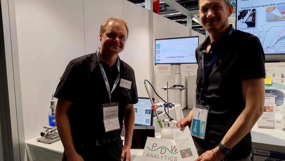 Last week #PDW_Analytics dazzled visitors with a   captivating showcase of their cutting-edge Photon Density Wave Spectroscopy technology at their booth in #Achema24! 
Read more about it here: ➡️  nanopat.eu/nanopat-achema…

#PDW_Spectroscopy #sizematters #nanoparticles