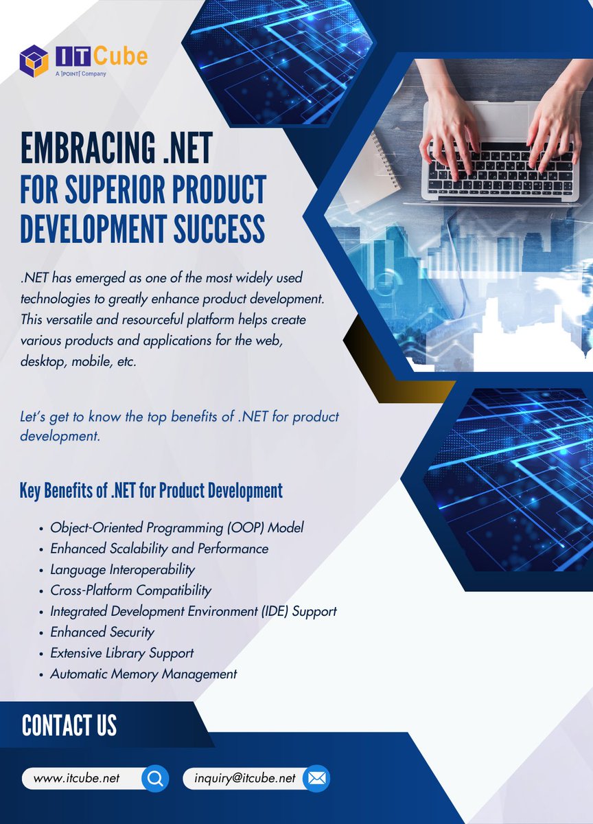 ITCubesolution's tweet image. .NET has become one of the most widely used technologies that boost the #productdevelopment process to a great extent.
Check out our latest infographic that highlights the top benefits & features of utilizing the Power of .NET
#itcubesolutions #itc #dotnet #dotnetdevelopment