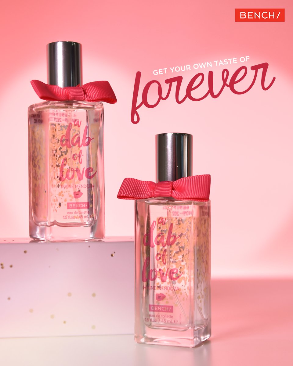 benchtm's tweet photo. Love is in the air with every spritz of A Dab of Love EDT by @mainedcm! Grab your bottle now and experience a taste of forever. 💕

A Dab of Love (TDY0045A) P248

#ScentsByMaineMendoza https://t.co/a7qKuQpjpe