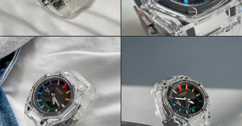 ts_xmas's tweet photo. g-shock jellyfish รุ่นเรนโบว์ ช็อปน้องที่ Lazada ได้แล้วน้า