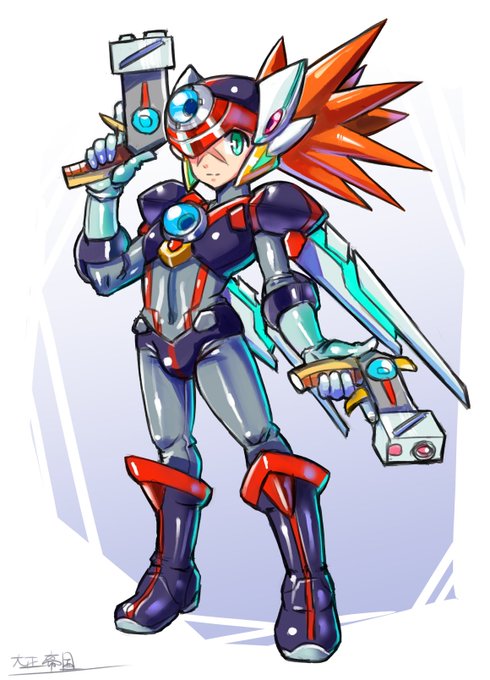 ロックマンエグゼスタイルのアクセル
また描き直したいな。 