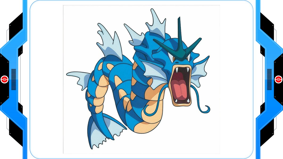 _9xuf's tweet photo. Gyarados is a dual-type Water and Flying Pokémon introduced in Generation 1. Gyarados is a piscine, draconic Pokémon with a long serpentine body covered in slightly overlapping scales. 
https://t.co/AnIwgZfwaf https://t.co/onVXHunBXK