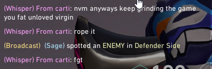 whifph's tweet photo. @neqziiFPS wasnt mad btw. added me on an alt to send more verbal abuse my way. you really are pathetic https://t.co/msXAVjGuNu