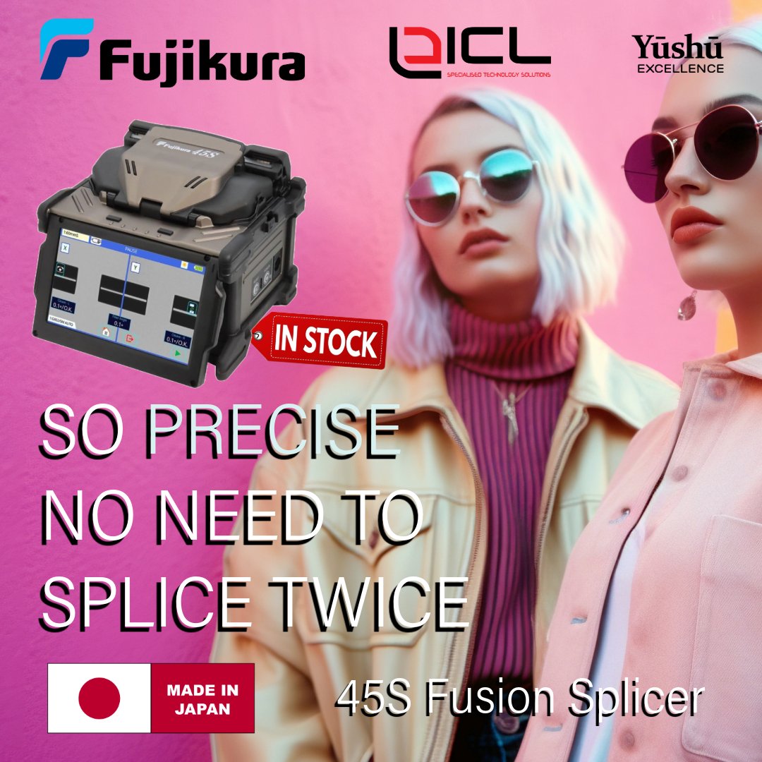 IC_Logistix's tweet image. Upgrade your splicing game with the Fujikura Fusion Splicer 45S Kit! So precise, no need to splice twice. Experience the perfect blend of speed, ease, and versatility with active clad alignment. 

#cladalignment #fujikurafusion #45skit #precisionsplicing #YouthMonth