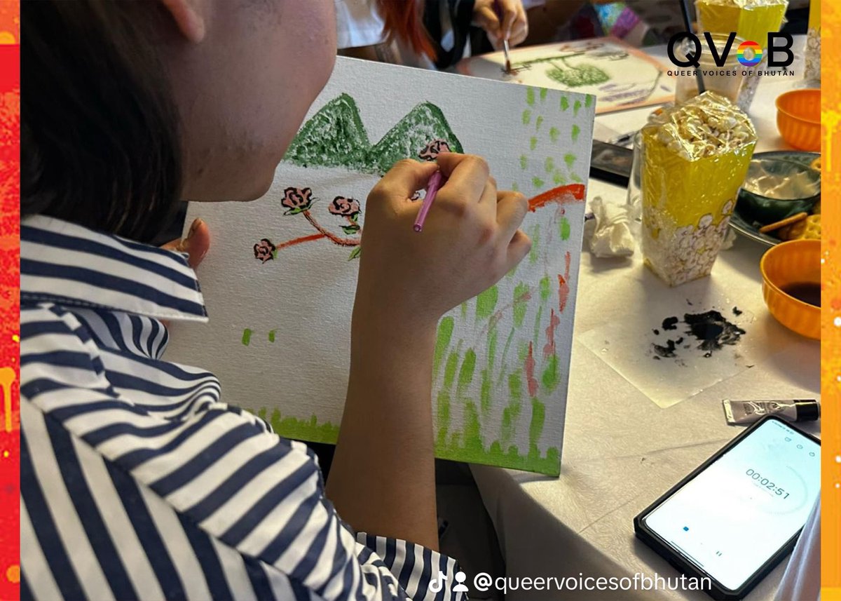 PRIDE MONTH 2024

ART CIRCLE: Explore Your Inner Colors!

Queer Voices of Bhutan's Event

🌈 Pictures from our third Pride Month event! 

 Huge thanks to everyone who showed up and made it such an amazing celebration.

 #PrideMonth #LoveIsLove #CommunityCelebration