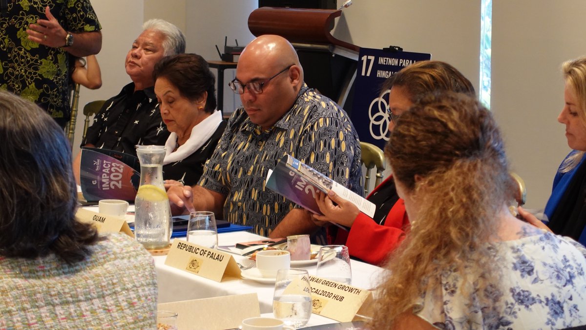 Dr. Austin Shelton from the University of Guam Center for Island Sustainability and Sea Grant presented the progress of the Guam Green Growth Initiative to leaders from all over the region during the 26th Micronesian Islands Forum.