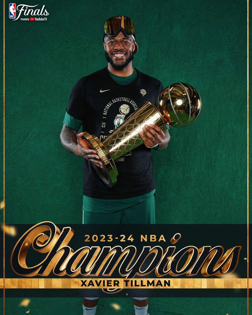 Drafted 35th overall out of Michigan State in 2020 and now NBA CHAMPION in Year 4... Xavier Tillman!