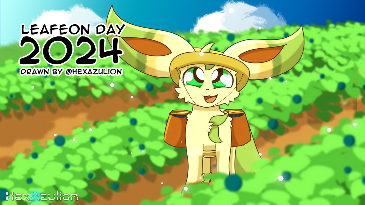 HexAzulion's tweet photo. #リーフィアの日Happy 
#Leafeon Day! #Pokemon

Don't forget to water your Leafeon (they'll thank you for it) https://t.co/n0OvLxCLZV