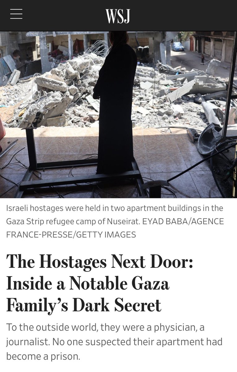 EllaTravelsLove's tweet photo. It is now known that a physician and a journalist held Israeli hostages in their homes in Gaza.

This revelation follows the February discovery that a @UNRWA teacher also held a hostage in his home.

Yes, let it sink, an elementary school teacher!

The 73-year-old general practitioner Ahmad Al-Jamal and his son, 37-year-old Palestinian journalist Abdullah Al-Jamal, held hostages in their homes. 
The hostages reported being treated poorly and returning malnourished.

Don’t forget, Hamas-ISIS, with the help of Gazan residents, committed the massacre on October 7th. Since then, they have been holding hostages in Gaza. They could choose to free the hostages and end this war, but they won’t.
They also rejected every hostages-prisoners deal that was on the table.

Hamas is a radical Islamic terrorist organization whose stated goal is to kill all Jews. 
Israel and Israelis cannot accept this danger on their borders.

This is a war the Palestinians started, they can choose to end it. If you really care about the situation in Gaza, call for the immediate release of all hostages.

#HamasisISIS