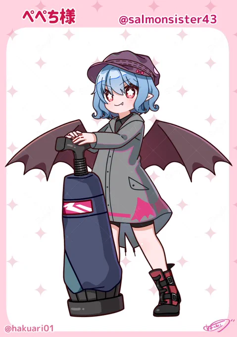 改めましてぺぺち様()の立ち絵を描かせて頂いております!よろしくお願いします! #レミリア・スカーレット 