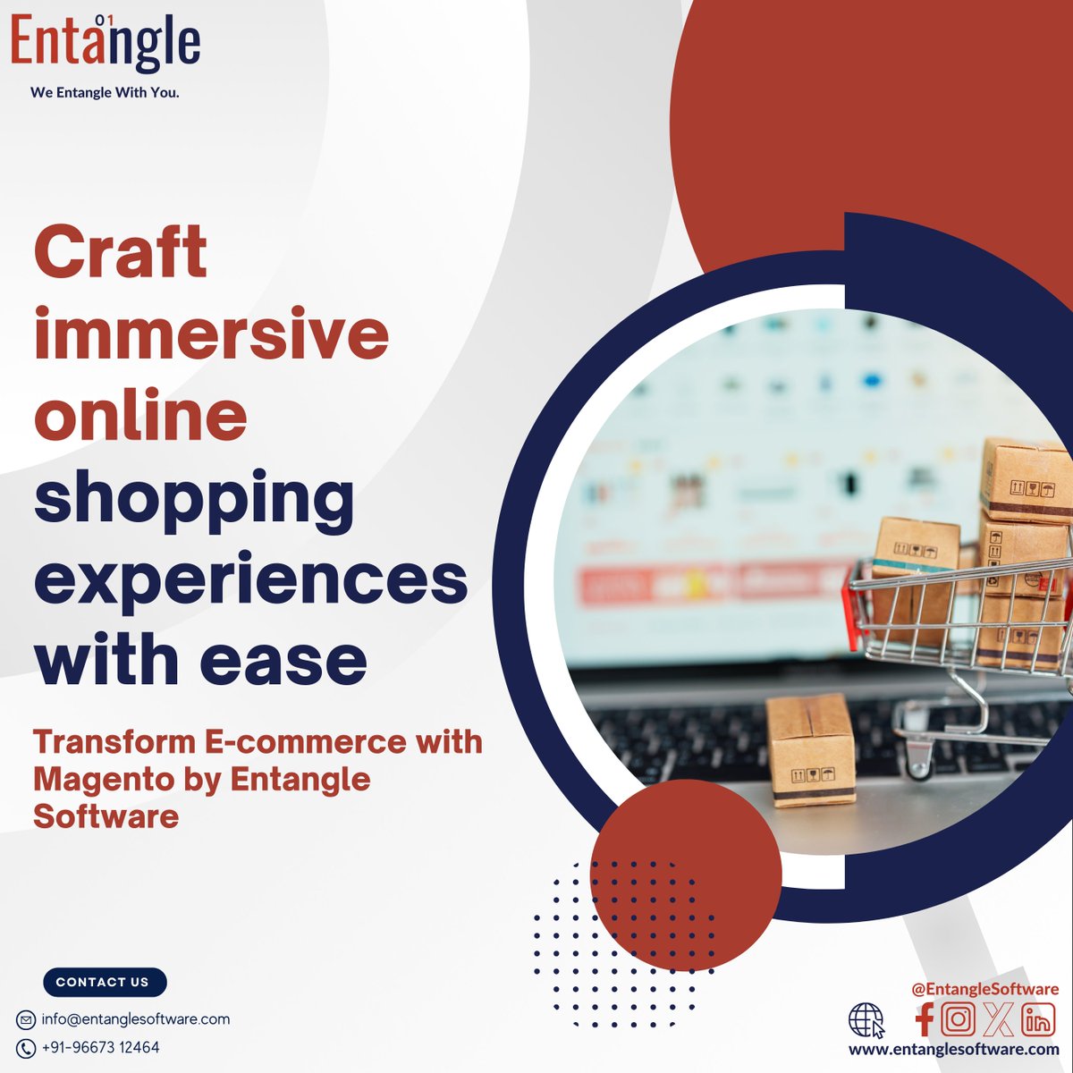 espl_software's tweet image. Revolutionize your online store with Magento by Entangle Software! From customizable storefronts to powerful backend management, Magento empowers businesses to thrive in the digital marketplace.

Explore why Magento is the ultimate choice for e-commerce success!