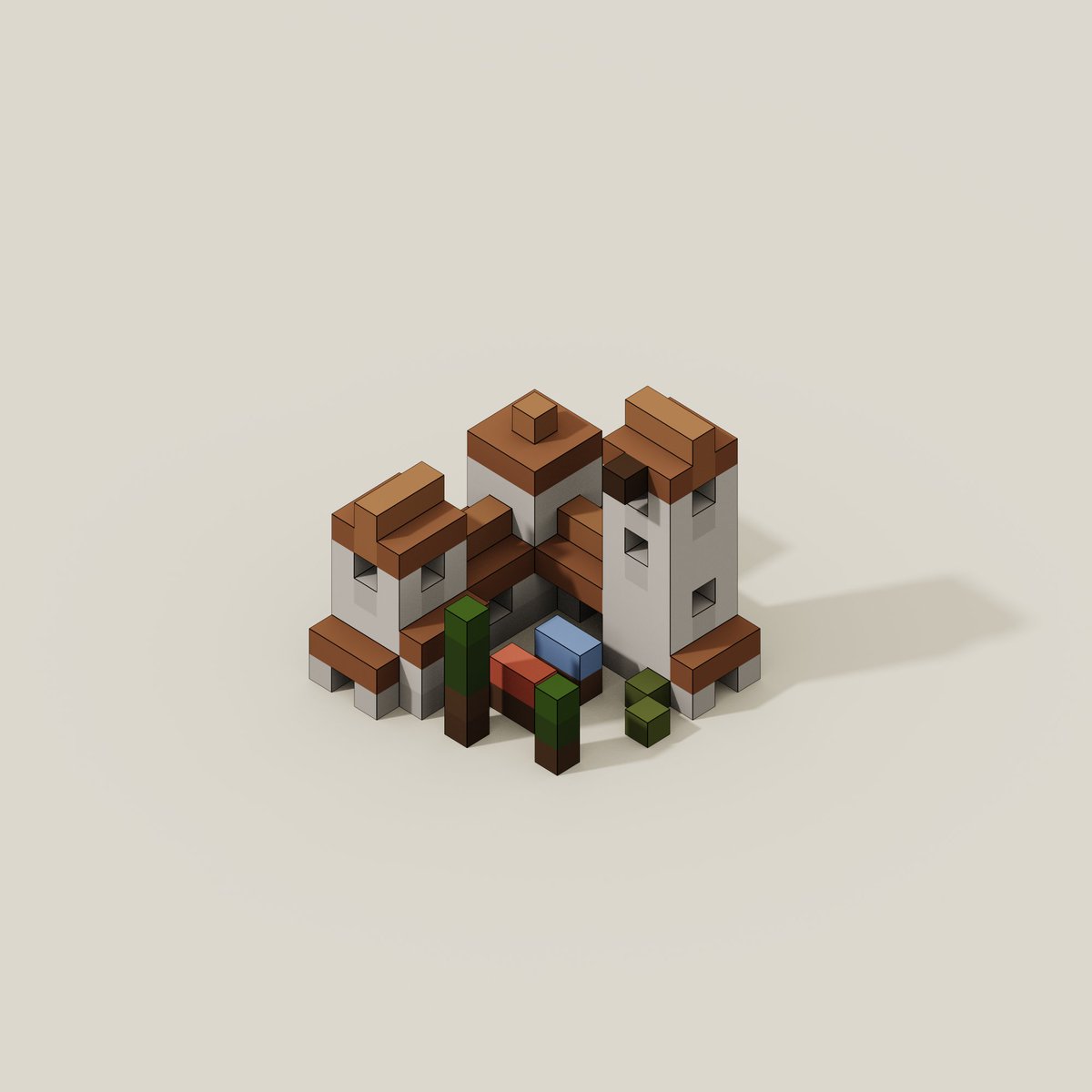 Creating unique buildings for every city tile added plenty of time to the build, but satiated my quest for detail. 
Most people will likely not take notice, but for those that do, enjoy!

Check out <a href="/pavedgame/">PAVED</a> for all the detaily bits

#voxel #voxelart #magicavoxel