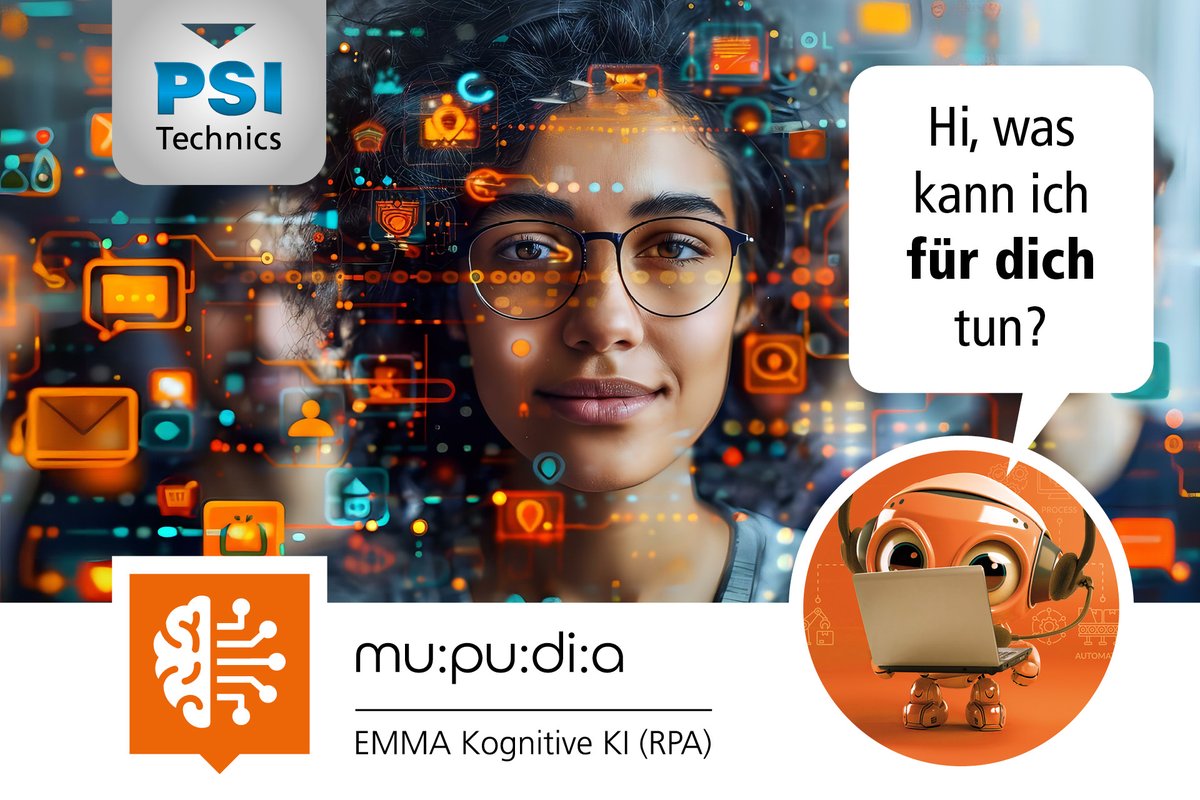 PSITechnics's tweet photo. „Hi, was kann ich für dich tun?“ – Software-#Bots sind darauf programmiert, wiederholbare &amp; routinemäßige Aufgaben zu übernehmen – bis zu 20x schneller und 4x genauer als manuelle Prozesse mit einer Kostenreduktion von bis zu 90 %. Mehr über #mupudia #RPA: https://t.co/nC8eZDWZUx https://t.co/9YGYgPKtY0