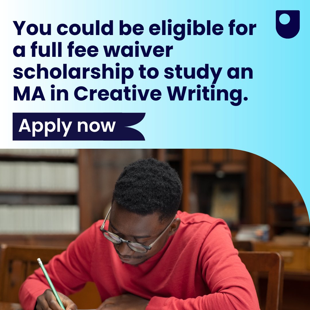 OU Arts & Social Sciences (@ou_fass) on Twitter photo Interested in creative writing? ✍️
If you identify as being from a Black background, you could be eligible for The <a href="/OpenUniversity/">The Open University</a> MA in Creative Writing Scholarship, allowing you to study for free.
Apply by 24 July: ow.ly/5I9950SiJCv Interested in creative writing? ✍️
If you identify as being from a Black background, you could be eligible for The <a href="/OpenUniversity/">The Open University</a> MA in Creative Writing Scholarship, allowing you to study for free.
Apply by 24 July: ow.ly/5I9950SiJCv