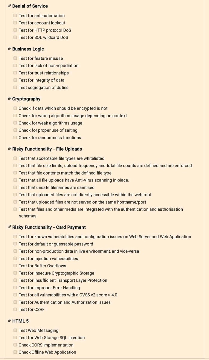 Web-app Pentesting Checklist !