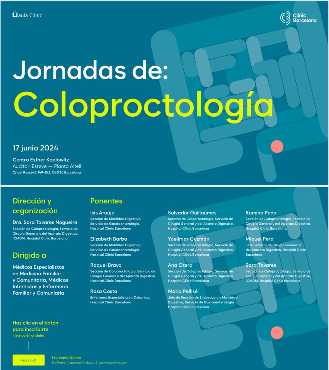 Miguel Pera (@m_pera_roman) on Twitter photo Excelente jornada de coloproctología organizada por @saratavnogueira dirigida a los médicos y enfermeras de atención primaria. Gracias a todos los participantes y a <a href="/InconAsia/">asociación incontinencia Asia</a> por aportar la experiencia de los pacientes <a href="/hospitalclinic/">Hospital Clínic</a> <a href="/AECP_FAECP/">AECP</a> Excelente jornada de coloproctología organizada por @saratavnogueira dirigida a los médicos y enfermeras de atención primaria. Gracias a todos los participantes y a <a href="/InconAsia/">asociación incontinencia Asia</a> por aportar la experiencia de los pacientes <a href="/hospitalclinic/">Hospital Clínic</a> <a href="/AECP_FAECP/">AECP</a>