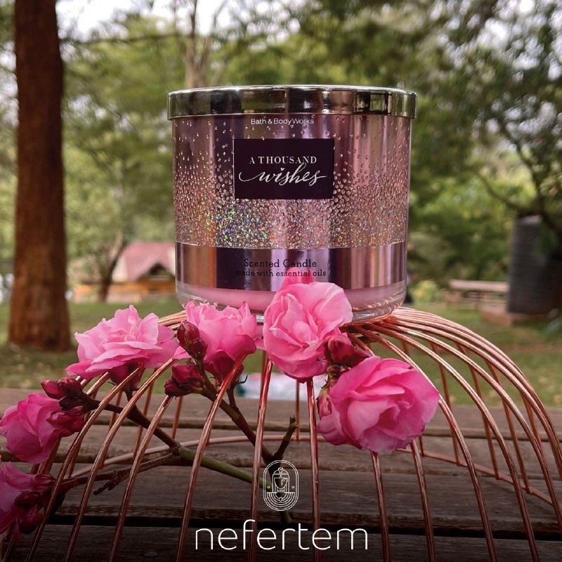 Light up your home with the enchanting scent of our A Thousand Wishes candle! 🌟 With notes of sparkling champagne, crystal peonies, and almond crème, it’s perfect for any room.

Grab one now🕯️ KES 3500 

#AThousandWishes #CandleLovers #NefertemKenya #scentedcandles