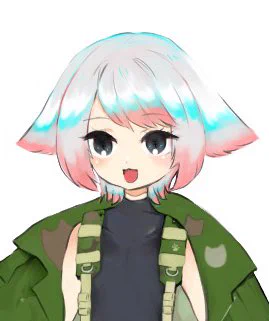 設定的にはジト目なんだけどグッズはかわいい方がいい気がするのでぱち目のが良い気もする 
