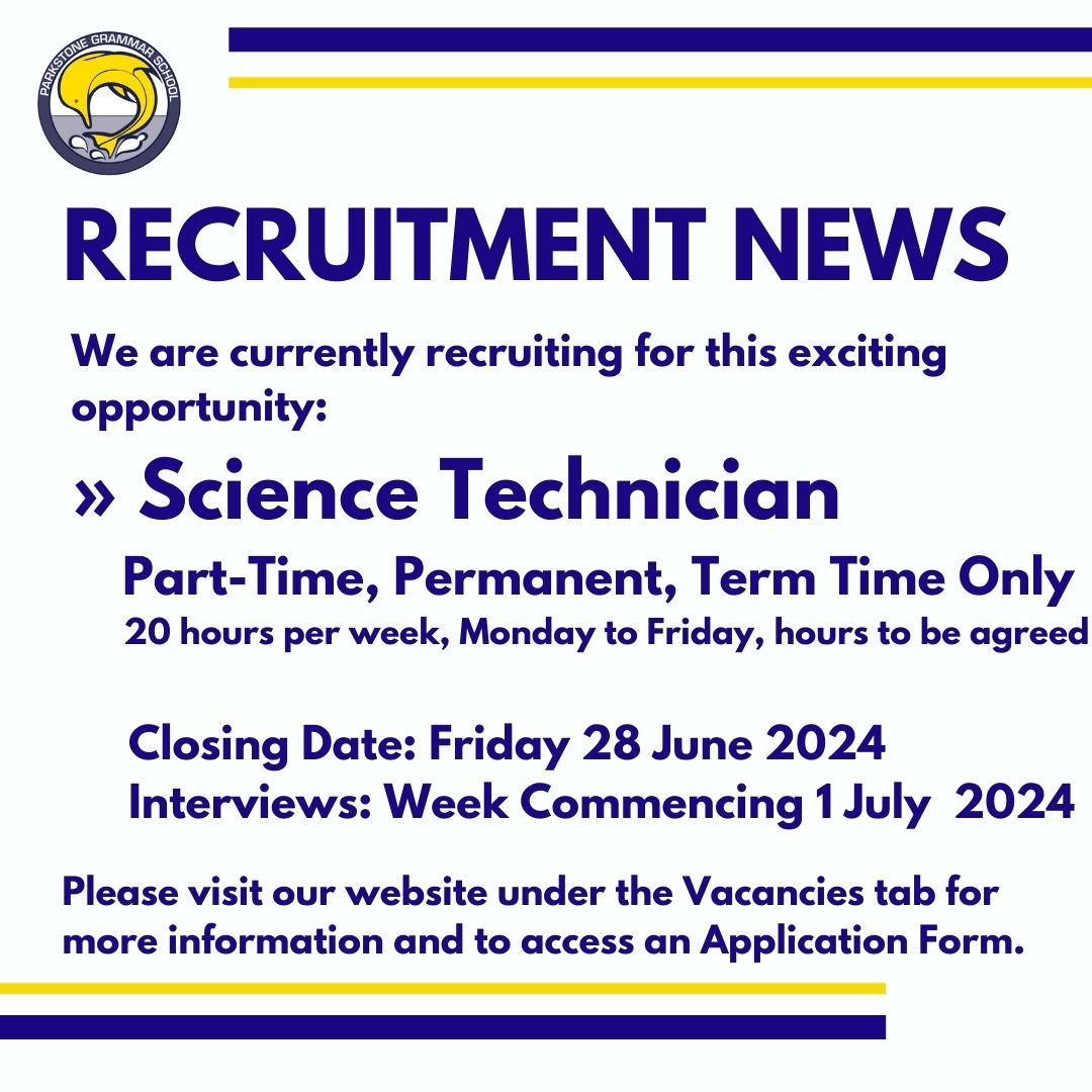 ParkstoneGS's tweet image. Please see our website for an Application Pack for this exciting opportunity to join the Parkstone Team! ➡parkstone.poole.sch.uk/work-with-us/c…… #parkstonegrammarschool #recruitment #adminassistant #schoollife #termtime #schooladmin #schooloffice
