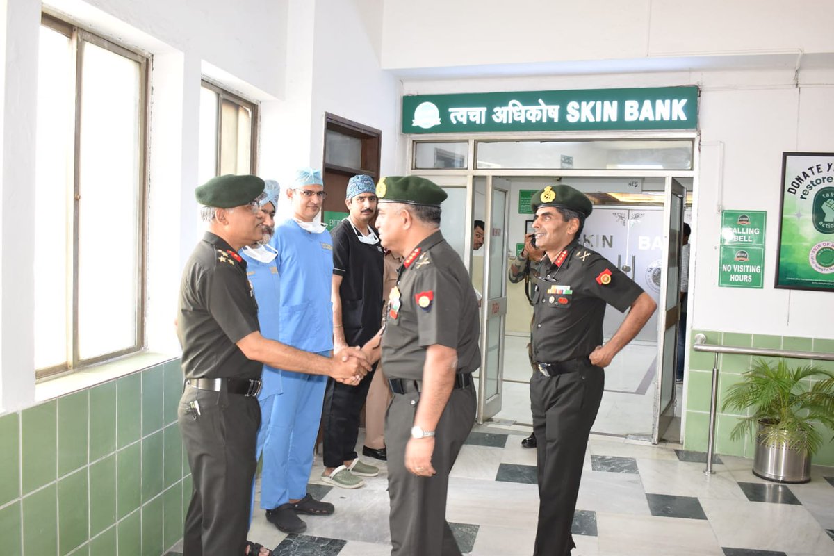 The skin bank will serve as a centralised hub for skin graft collection, processing, storage &amp; distribution. "This launch is a testament to our unwavering commitment to the health and well-being of our service members," said DGMS (Army) &amp; Col Cmdt Lt Gen Arindam Chatterjee. (2/2)