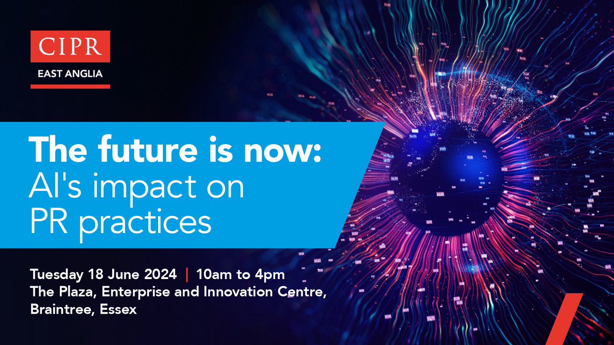 No planes (that we know of) but definitely trains and automobiles! The East Anglia committee and conference delegates are heading towards The Plaza, Braintree this morning for The Future Now: AI's impact on PR practices.

Let us know if you're flying in!