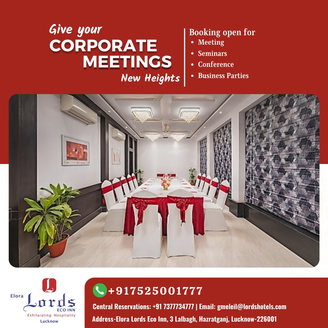 Eloralords's tweet photo. Elevate your corporate gatherings with us. Host your next meeting in style!

For more details, call:- +91-7525001777 

#LordsHotels #Lucknow #conferenceroom #boardroom #meetingspace #meetingroom #BanquetHall #corporateevents #socialevents #events https://t.co/cMiOO9o6fa