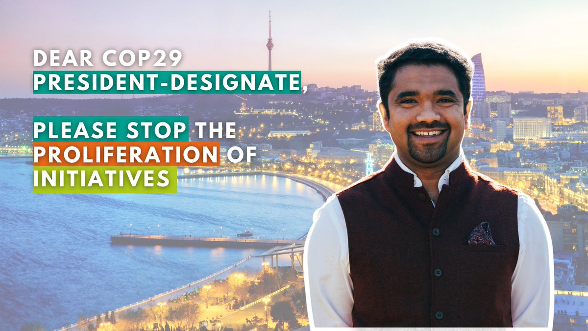 Following Clim-Eat's investigation into the UNFCCC process, Dhanush Dinesh writes an open letter to the COP 29 President-Designate asking Azerbaijan to stop the proliferation of special initiatives:  shorturl.at/hkCtc