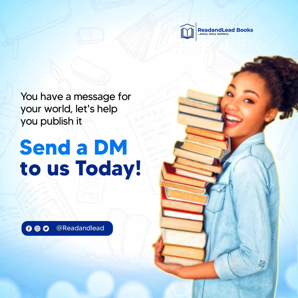 read_leadbooks's tweet image. With just one dm, you are on your way to becoming a published author.

You can trust us with your book publishing needs.

Call/WhatsApp 07062141269.

#publishersinph #BookPublishing #proofreadingservice #bookmarketing #booklover #bookworm #bookrecommendations