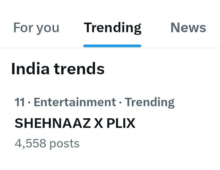 Its trending lage rahooo

SHEHNAAZ X PLIX