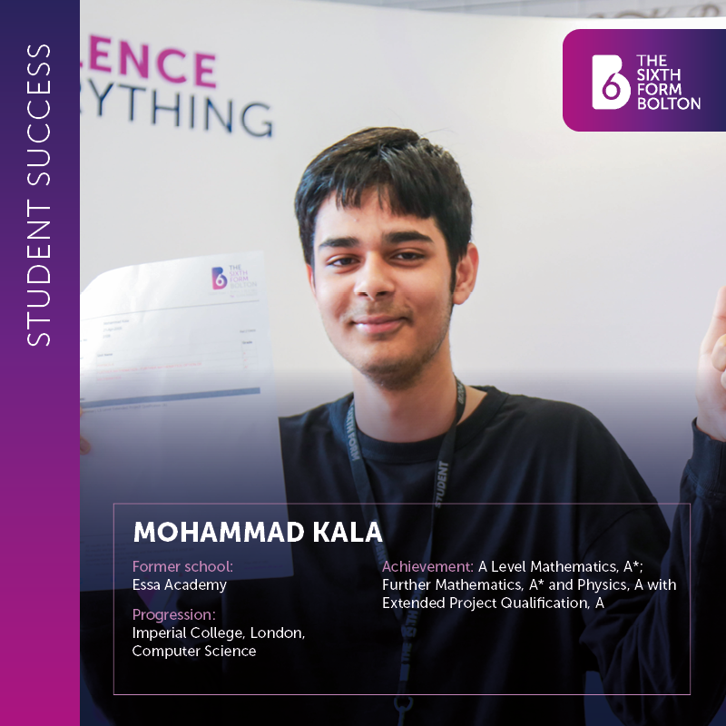 thesixthformB6's tweet photo. 🌟 STUDENT SUCCESS 🌟
Former @EssaAcademy student, Mohammad, achieved A* in A Level Mathematics and Further Mathematics and A in Physics and his EPQ and is now studying Computer Science at @imperialcollege.
#B6Success https://t.co/7MWj76hB2V