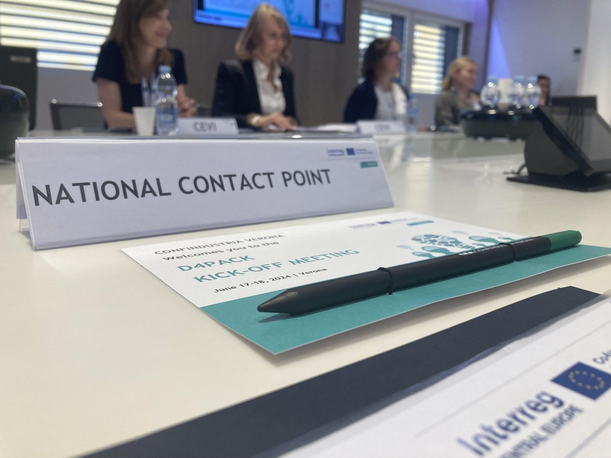 Interreg CE Italy (@interregce_it) on Twitter photo Ieri, presso CEVI <a href="/Confindustria/">Confindustria</a> a #Verona, si è svolto il kick-off meeting del progetto #D4PACK finanziato da @InterregCE, che mira a supportare la transizione dell'industria alimentare verso nuovi modelli di imballaggi sostenibili.👉interreg-central.eu/projects/d4pac…
#cooperationiscentral Ieri, presso CEVI <a href="/Confindustria/">Confindustria</a> a #Verona, si è svolto il kick-off meeting del progetto #D4PACK finanziato da @InterregCE, che mira a supportare la transizione dell'industria alimentare verso nuovi modelli di imballaggi sostenibili.👉interreg-central.eu/projects/d4pac…
#cooperationiscentral