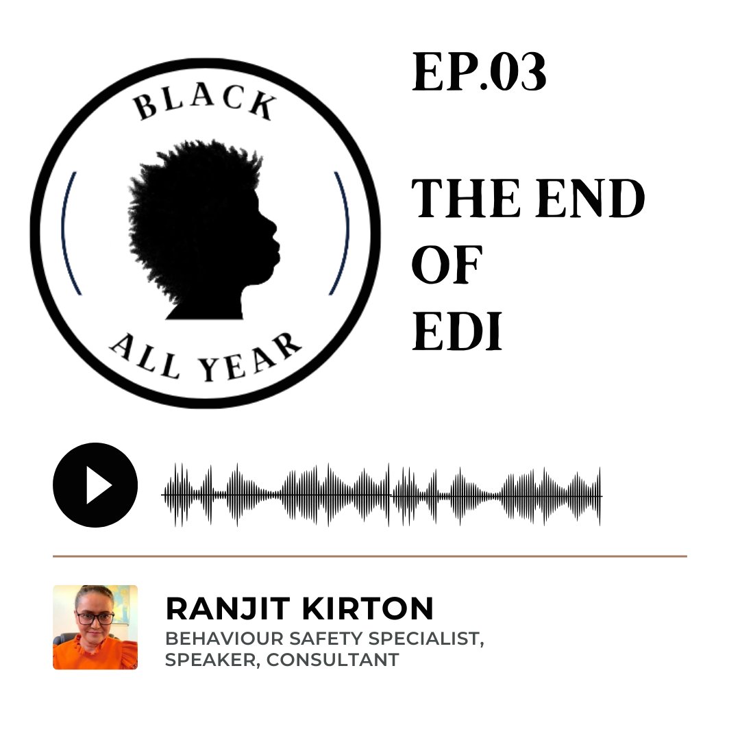 The next episode has landed and this week @KirtonRanjit talks to me about how old school EDI is failing us and how a new philosophy is needed. Listen via your podcast app or blackallyear.co.uk/s2e3