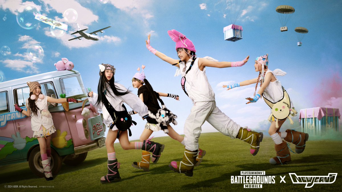 ＼🐰コラボSTARTキャンペーン🐰／
『PUBG MOBILE』×『#NewJeans』

メンバーたちが日本語で話すPUBGM x NewJeansボイスカードやコラボスキンなどがゲーム内に新登場🎙✨

📢フォロー＆この投稿をリポストしてくださった方の中から抽選で合計4⃣名様に豪華賞品をプレゼント🎁

🐰「PUBGM x NewJeans
