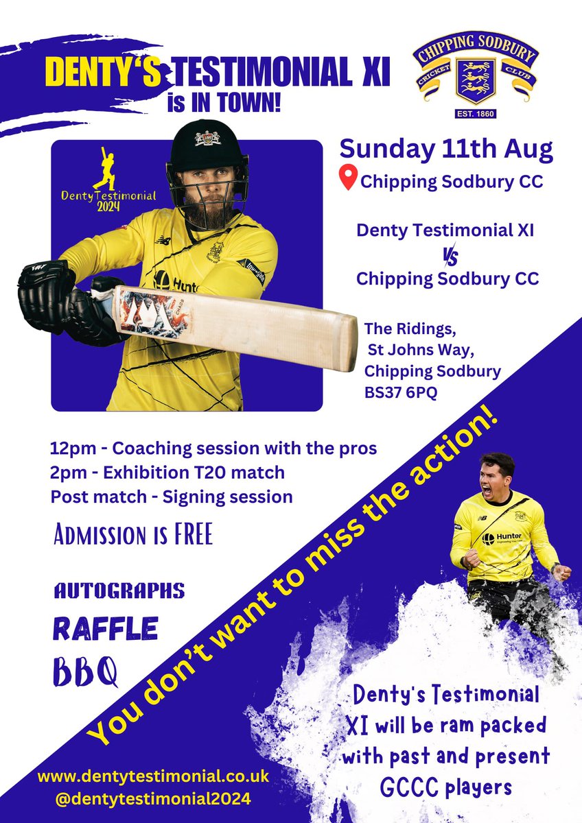 ChipSodCC's tweet photo. August 11! Put the date in your diary! All welcome! @Gloscricket @WEPLCricket @GlosCCL @BandDCricket @SDCA16 @NSCLeague @BBCRB @BBCGlos @GlosUmps @GlosGLS https://t.co/zauH6Uot6p